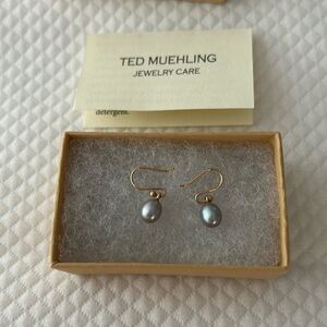 Ted Muehling grey freshwater pearl & gold